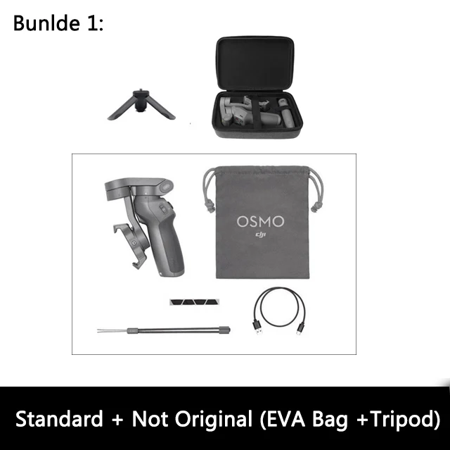 Bundle 1 Складной 3-осевой стабилизатор DJI Osmo Mobile 3 ручной подвес для смартфона Gopro экшн-камера для телефона 8 для телефона 11 - Цвет: Bundle 1