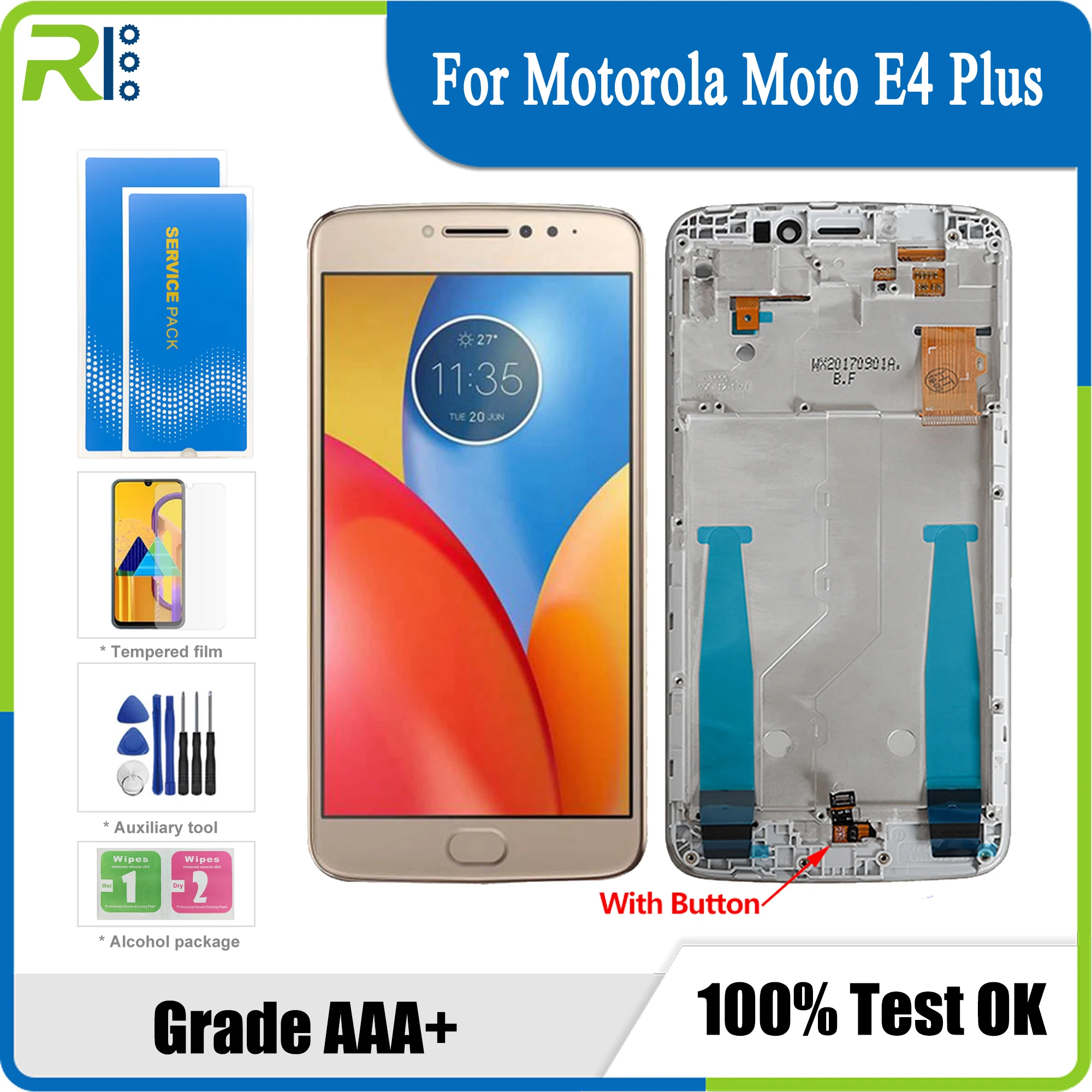 

Оригинальный ЖК-дисплей 5,5 дюйма для Motorola Moto E4 Plus, ЖК-дисплей, сенсорный экран с рамкой, дигитайзер в сборе для MOTO E4 Plus, ЖК-дисплей