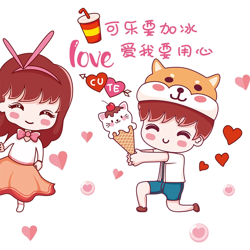 

Cartoon Cute Fridge Stickers Kitchen Decoration Painting Creative Refrigerator Door Paste Waterproof Removable Home Decor