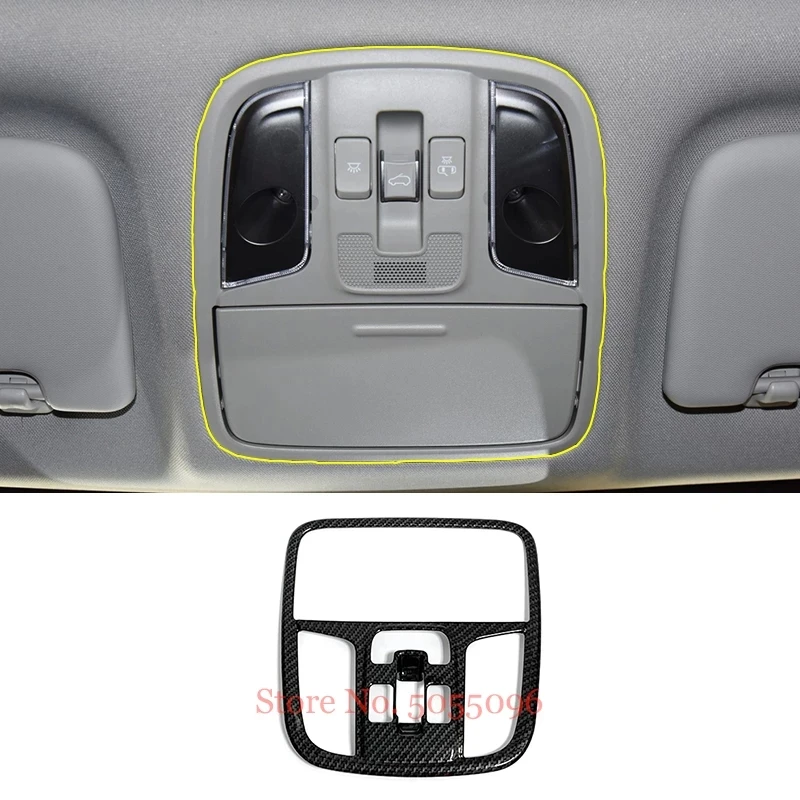 

ABS Carbon fiber For KIA Sportage QL KX5 Accessories 2016-2018 Inner Front Reading Lamp Frame Cover Sticker Decoration 1pcs