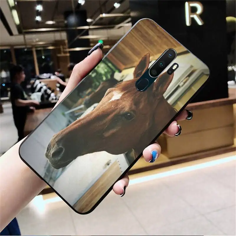 YJZFDYRM лошадь уход за кожей лица крашеный чехол для телефона Oppo A5 A9 2020 A5S Reno2 z Renoace 3pro
