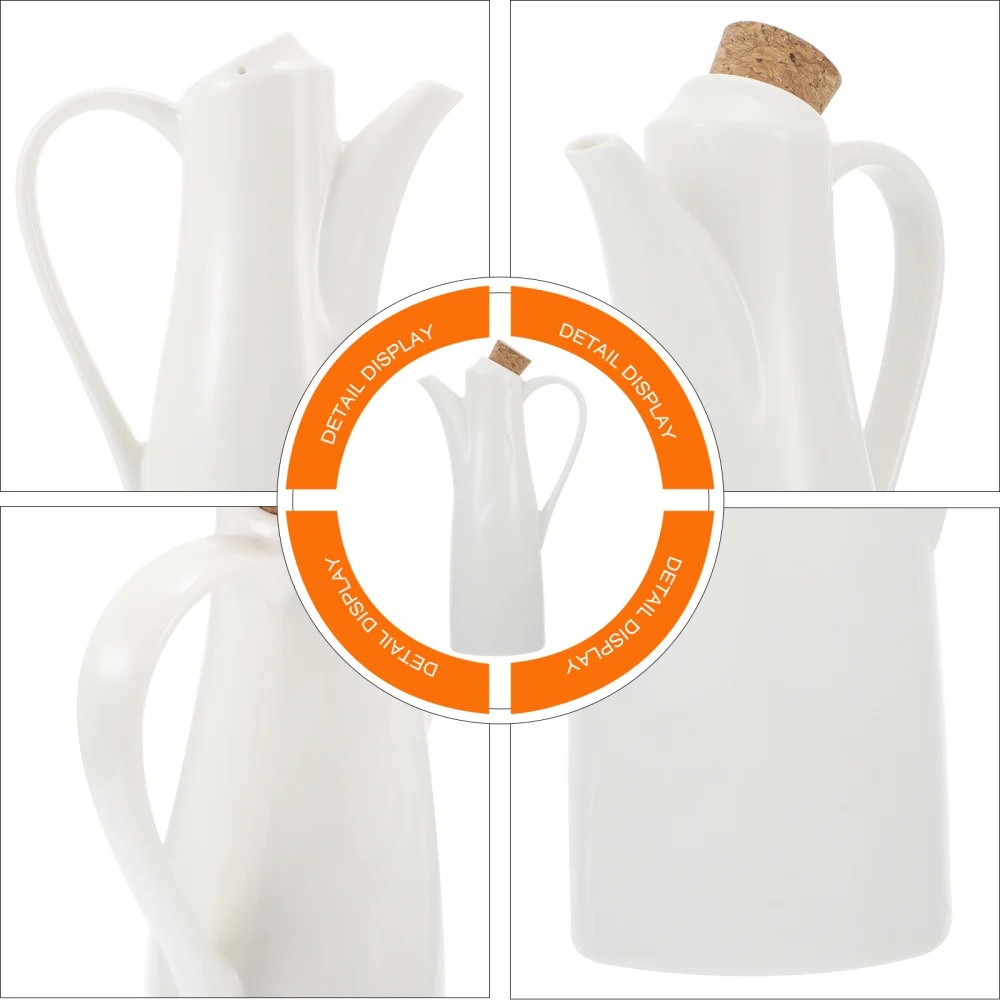 

1pc Kitchen Ceramic Seasoning Bottle Oil Bottle Soy Sauce Storage Bottle