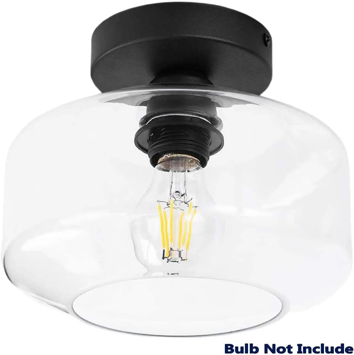 Потолочный светильник из прозрачного стекла современный промышленный