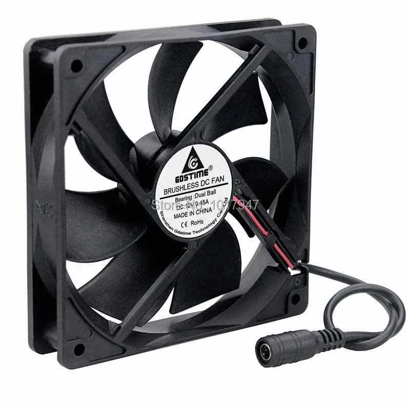 2 шт. Gdstime 120 мм 12 В 120X120X25mm 12025 см Бесщеточный Охлаждающий вентилятор для компьютера