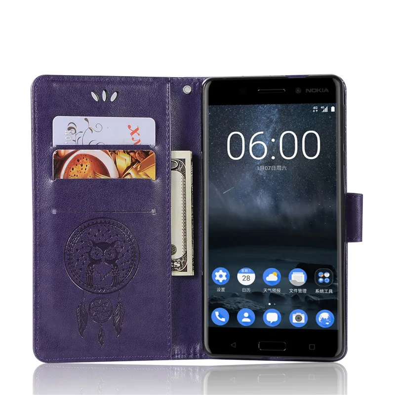 For Nokia 3 2017 Case Luxury Leather Wallet Phone TA-1032 TA-1020 Nokia3 Flip Protection | Мобильные телефоны и