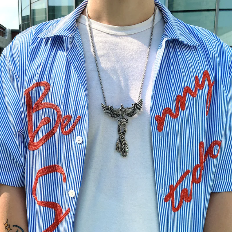 Креативный Ретро дизайн Феникс металлический кулон ожерелье Женские украшения