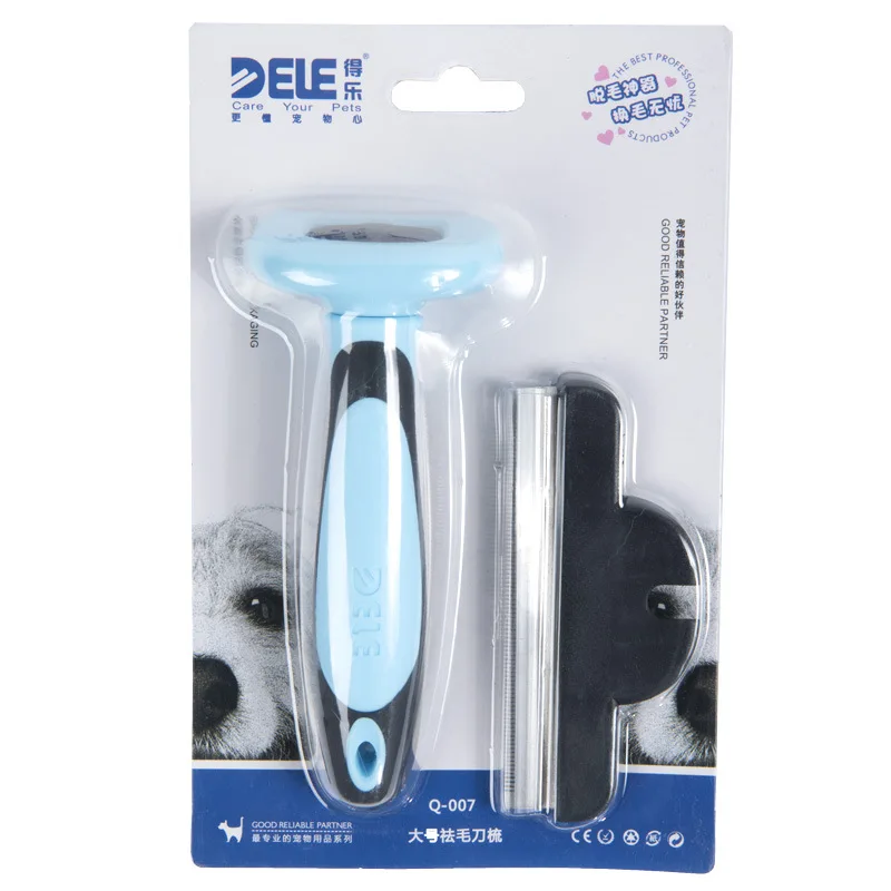 

Pets Trimmer Combs Dog Hair Remover Cat Brush Grooming Tools Pet Hair Removal Comb Stainless Steel Dog Rake Comb Furmins HY109