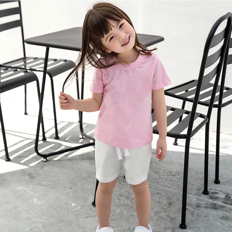 

Retail Summer Kids Boys T Shirt Cotton Short Sleeve Baby Girls T-shirts Solid Children Clothes O-neck Tee Tops Boy 2-10TClothing