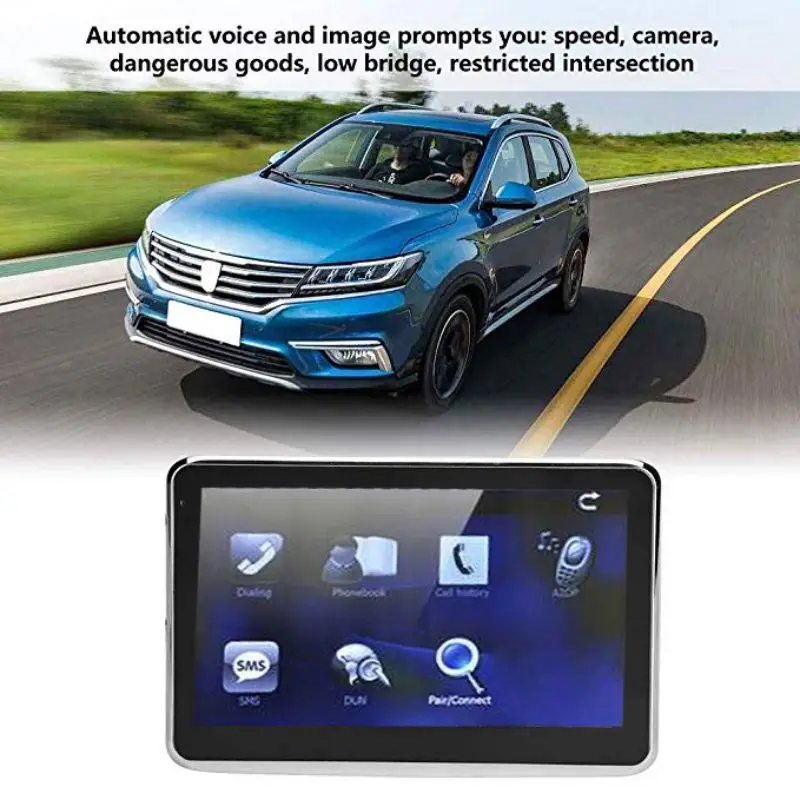 5 Inches Screen 480 X 272 Resolution Portable FM Emission Handwritten Input Voice Navigation 3D Map Vehicle GPS Navigator |
