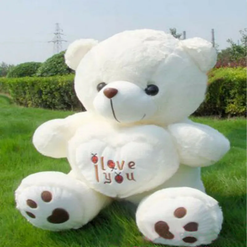 

Handmade 70cm New Giant Big White Teddy Bear Stuffed Animal Plush Novel and Cute Plush Doll Birthday Gift Stuffed Animals