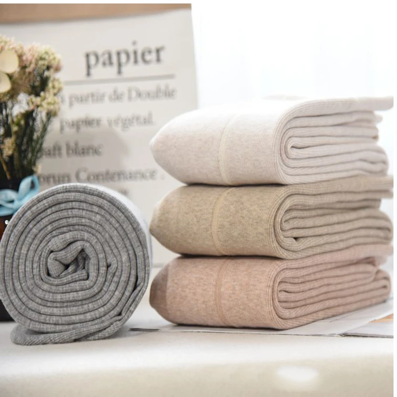 Теплые зимние колготки из плотного флиса 1800D эластичные облегающие в полоску