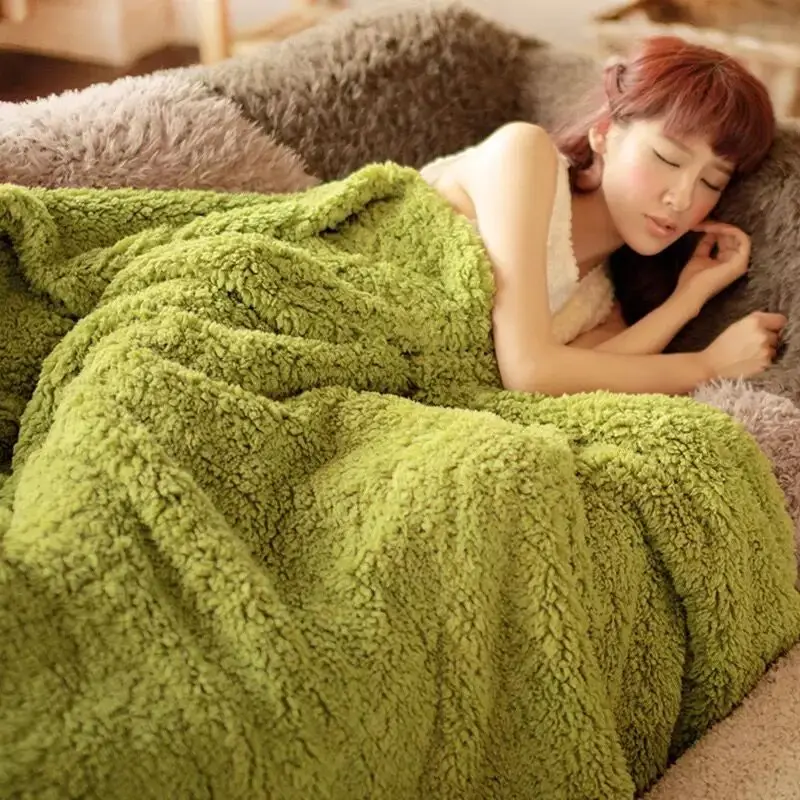 Толстое теплое Флисовое одеяло зимнее для спальни весна постельное белье
