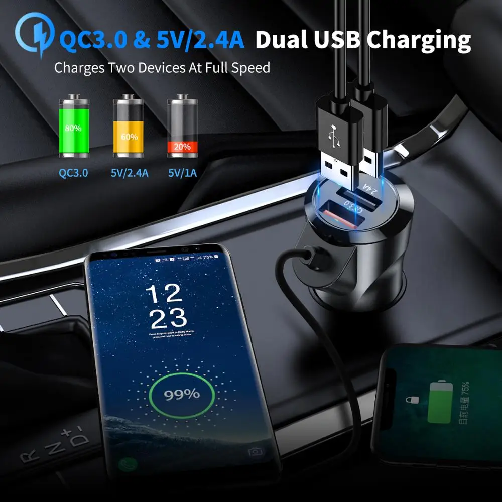 CDEN Автомобильный mp3 плеер приемник Bluetooth FM передатчик зарядное устройство для