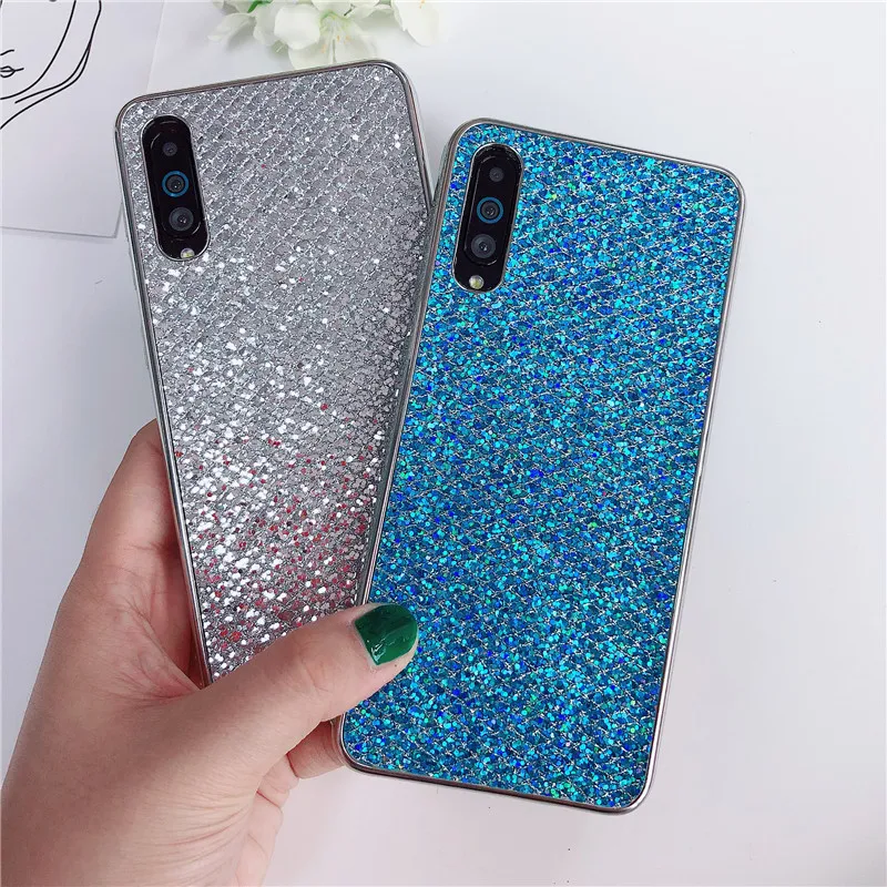Мягкий пластиковый чехол с блестками для samsung Galaxy A30 A50 A70 S10E S10 S9 S8 плюс S7 край A3 A5 J3