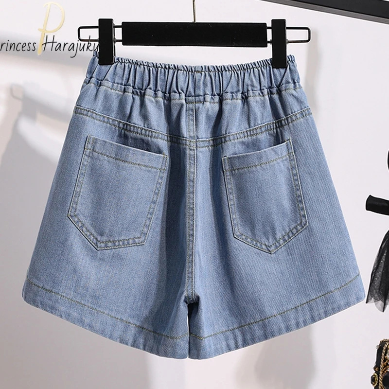 

2021 New Summer Harajuku Vetement Jeans Women's Denim Shorts Women Clothing Loose Ropa Mujer Shorts Jean Plus Size Shorts Femme
