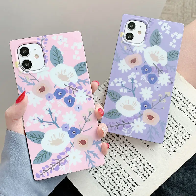 Модный Шикарный чехол для iPhone 12 11 Pro XS Max XR 8 Plus роскошный квадратный мягкий