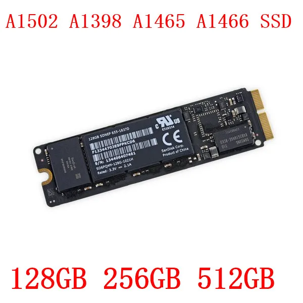 Оригинальный 128 ГБ 256 512 SSD для 2013 2015 Apple Macbook Air Pro Retina A1502 A1398 A1465 A1466 Твердотельный