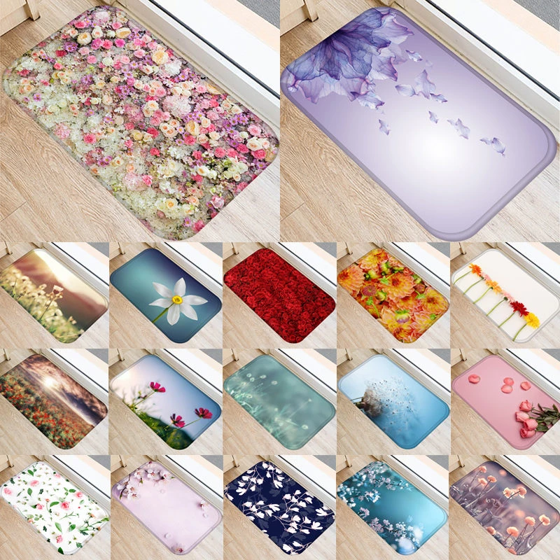 1 шт. 40*60 см цветок растение свадебная брошь живописный узор Противоскользящий Suede