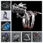 Кольцо мужское, в форме змеи, дракона