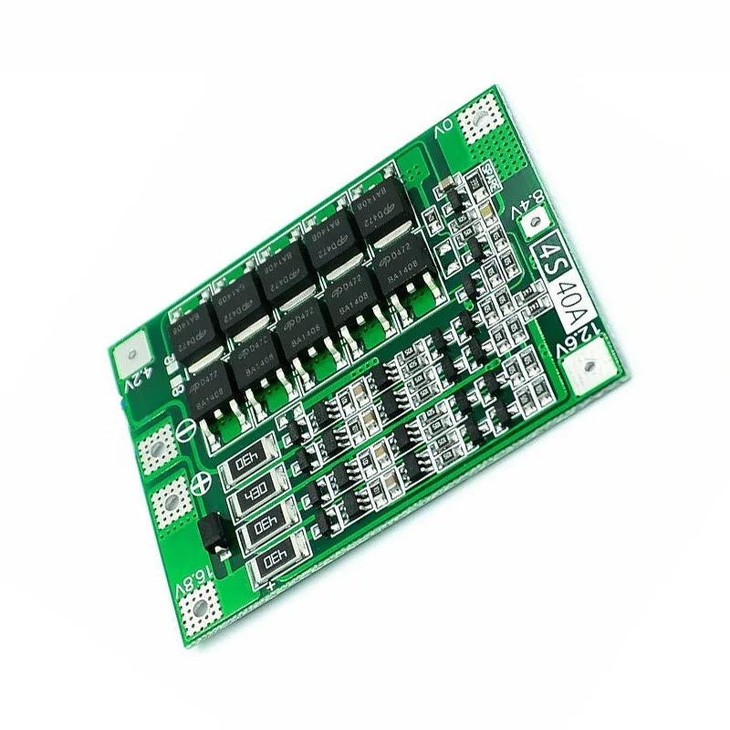 4S 40A литий-ионный аккумулятор 18650 зарядное устройство PCB плата защиты BMS баланс 46*60*3,4 мм 16,8 v-18,1 v