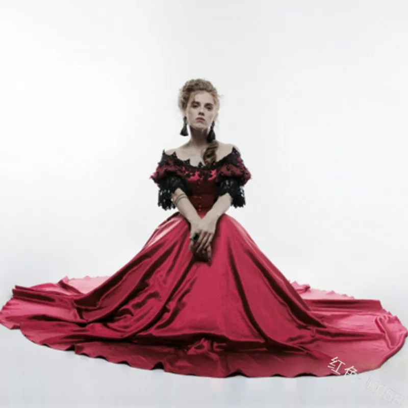 Женское платье принцессы для дворца и тонкое элегантное бальное с квадратным