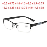 half metal frame hyperopia glasses unisex prescription reading prescription 0 5 1 0 1 5 2 0 3 4 5