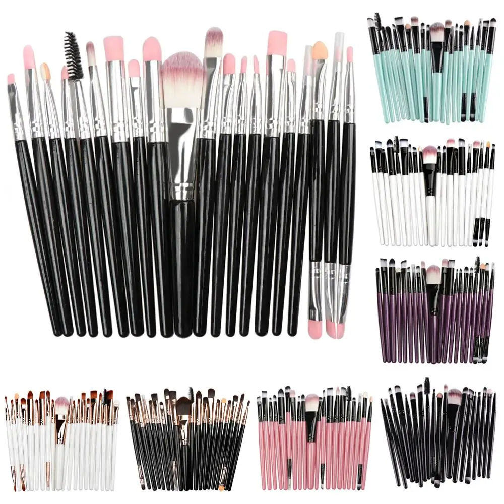 20 шт. Профессиональный набор кистей для макияжа косметическая кисть Инструменты