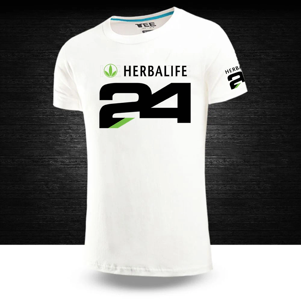 Мужская футболка Herbalife 2021 с 24 логотипами новая однотонная мужская из 100% хлопка
