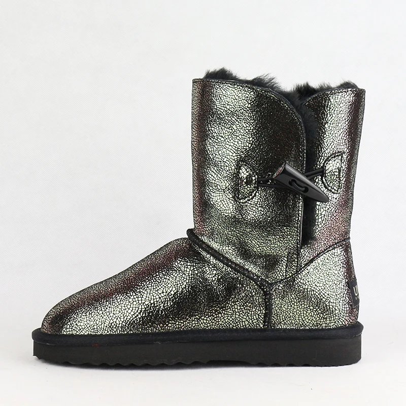 Женские Водонепроницаемые сапоги из натуральной воловьей кожи с натуральным