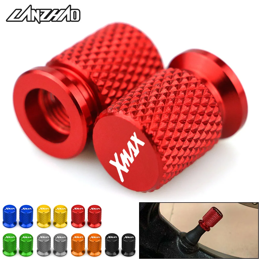 

XMAX Motorcycle Tyre Valve CNC Aluminum Tire Air Port Stem Cover Cap Accessories for Yamaha XMAX 125 250 300 400 All Year