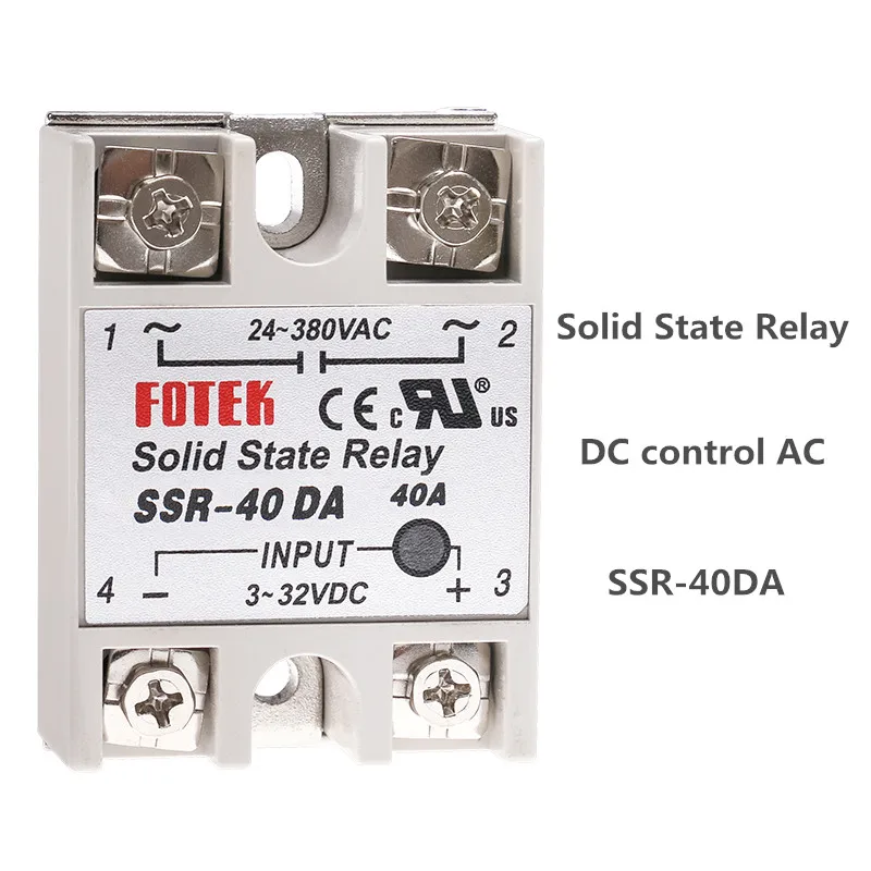 Твердотельное реле DC control AC SSR 10DA 25DA 40DA без пластиковой крышки 3 32V TO 24 380V SSR|Реле| |