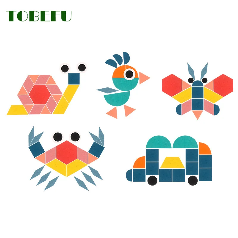 Деревянный 3D пазл Монтессори умная доска геометрические формы головоломки