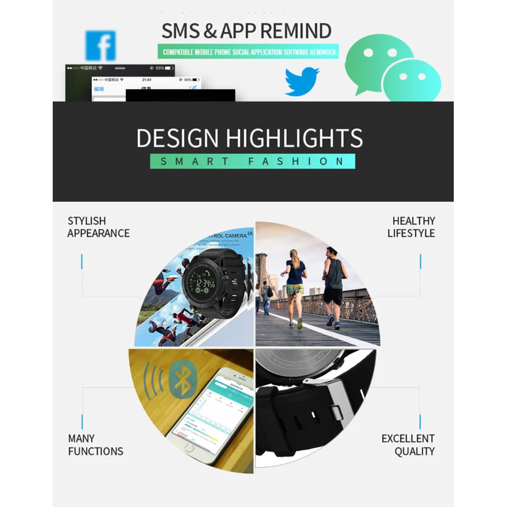 Новые умные часы PR1 для IOS/Android водонепроницаемые спортивные барометр альтиметр