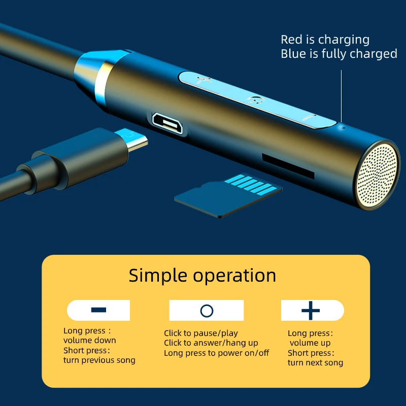 Беспроводная гарнитура с микрофоном спортивные Hi Fi стереонаушники поддержкой TF