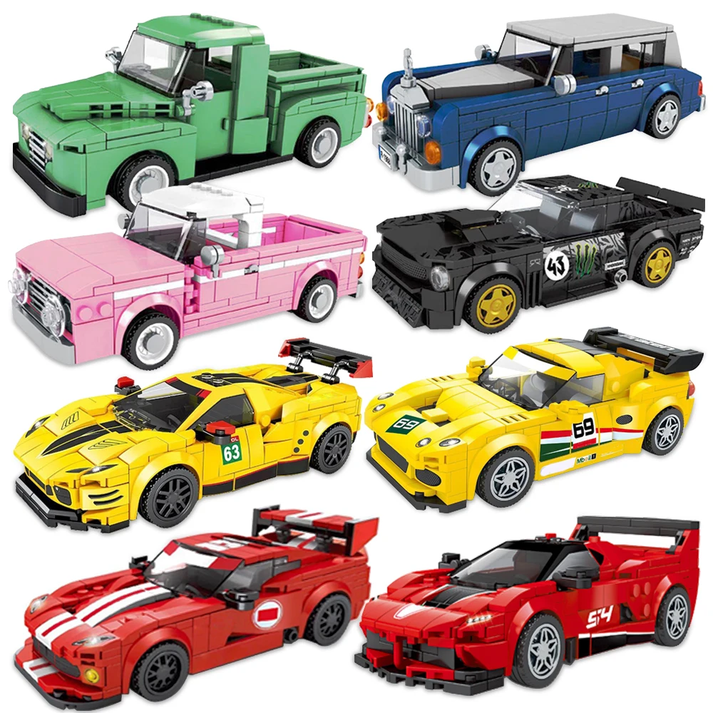 

Moc Technique Bricks 2021 Speed Champions Building Blocks Supercar DIY Kid Boy Set Sports Racing Car City Construction Toys