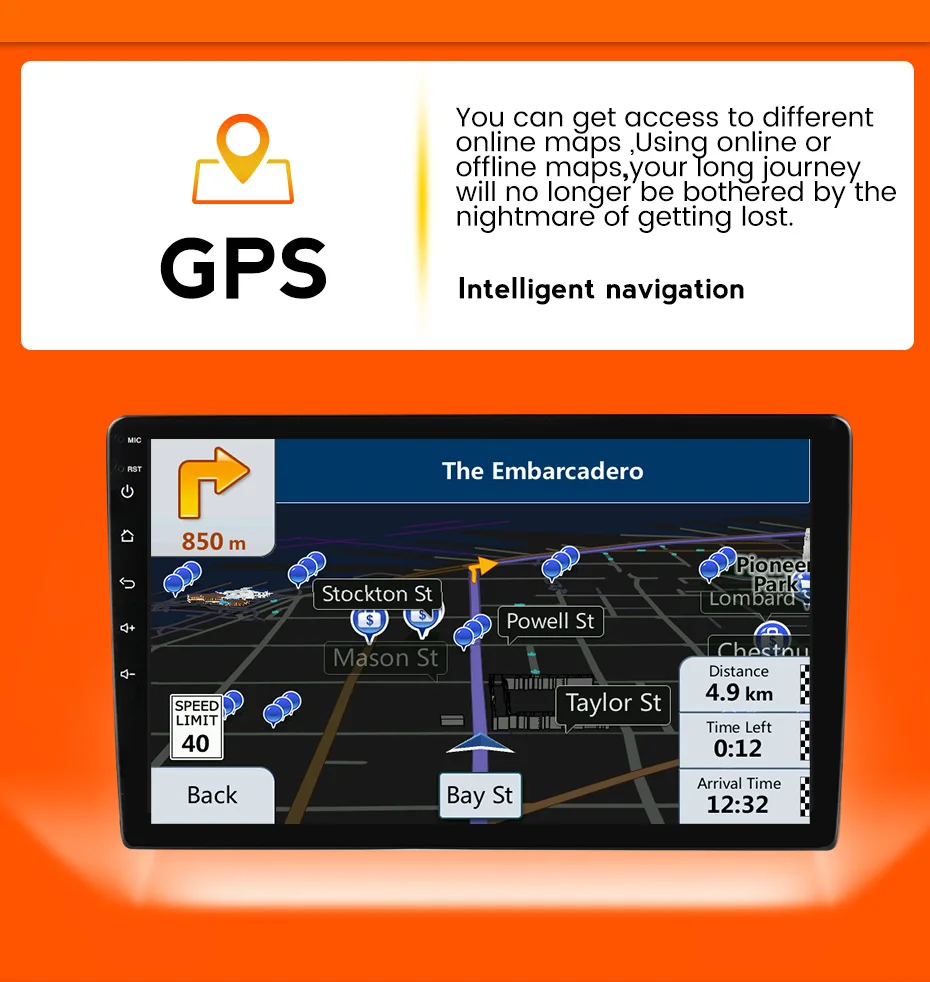 Автомагнитола 2 din на Android 11 мультимедийный видеоплеер с GPS-навигацией для Toyota Land