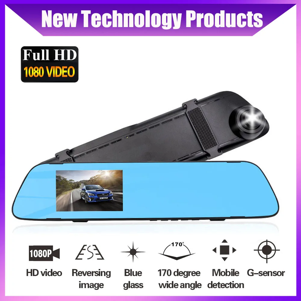 Автомобильный видеорегистратор Автомобильное Зеркало Даш Камера Авто 4 0 дюймов
