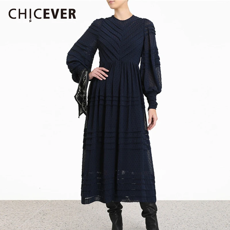 CHICEVER винтажное платье со шнуровкой и принтом для женщин с круглым вырезом