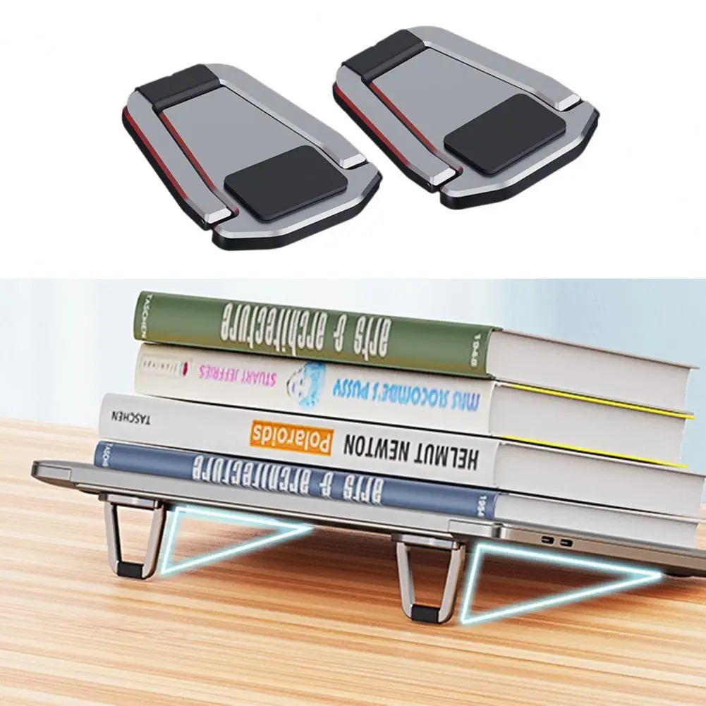 

2Pcs Laptop Holder High Strength Strong Bearing Capacity Foldable Desk Tablet Holding Stand for Office