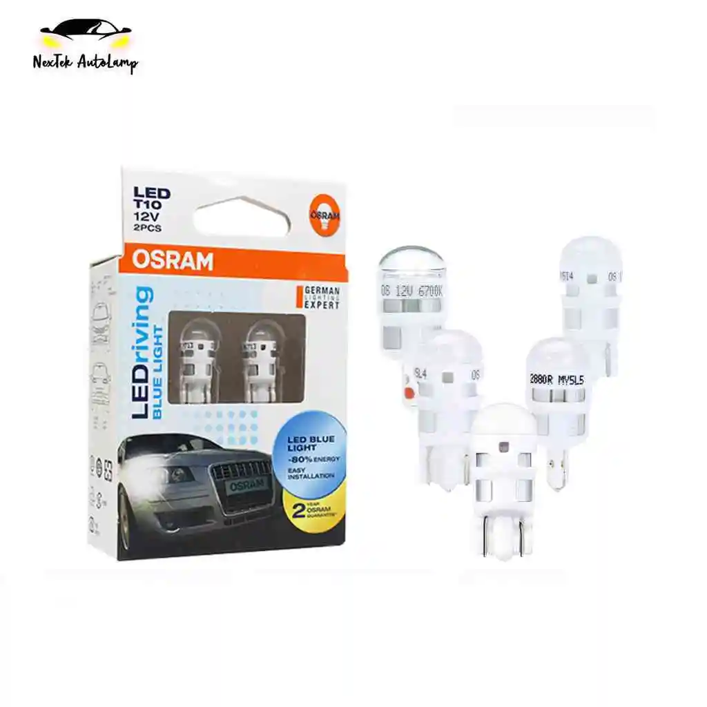 OSRAM T10 LED 2880CW 2880SW 2880R 2880YE 2880BL W5W 6000K 12V 1W Холодный Белый Янтарный Синий Красный
