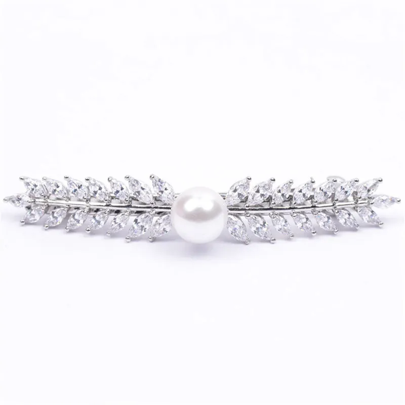 

AAA Cubic Zircon Color white gold hair accessories hairpins jewelry for women everyday life Bijoux gift F00012