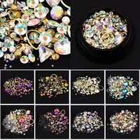 mixed cone point flat back nail art rhinestone crystal box for epoxy resin silicone mold jewelry making components craft diy