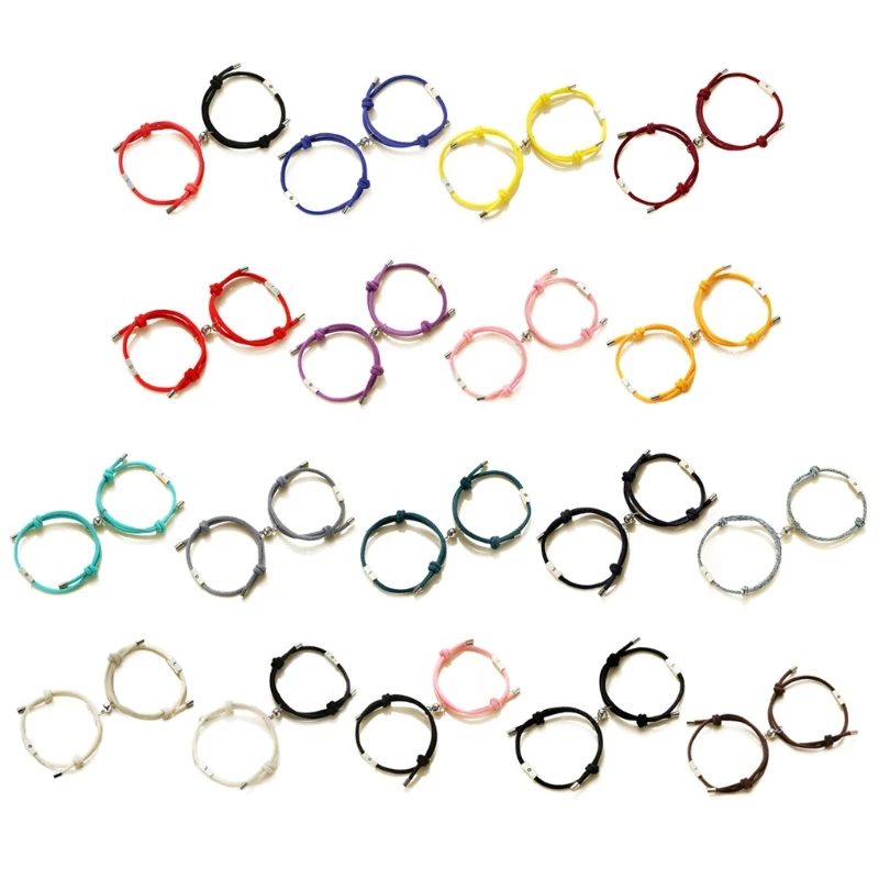 

2Pcs Sun and Moon Lover Couple Magnetic Distance Bracelet Kit Lovers Matching Friendship Bracelet Lovers Fashion Jewelry