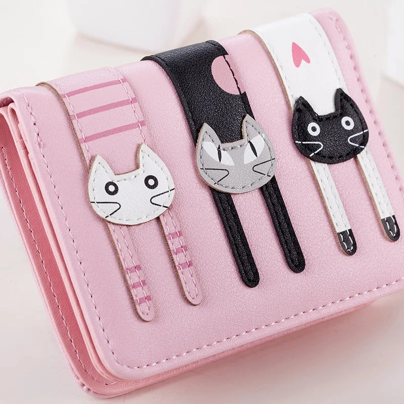 Женский кошелек с кисточками Маленький милый женский короткий из искусственной