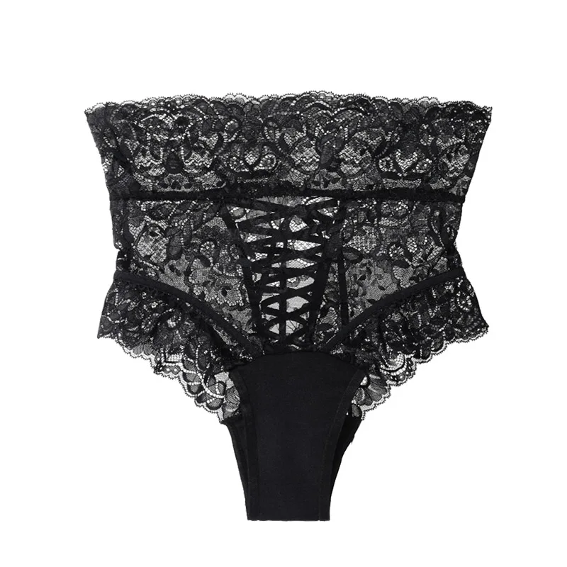 Женское пикантное нижнее белье Omysky треугольное женское с черным кружевом и