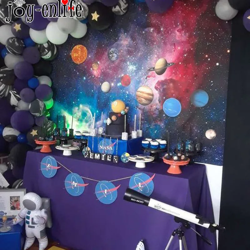 

Outer Space Party Decorations Disposable Tableware Set Galaxy Solar System Theme Party Boy Kids Birthday Party Decoration Favors