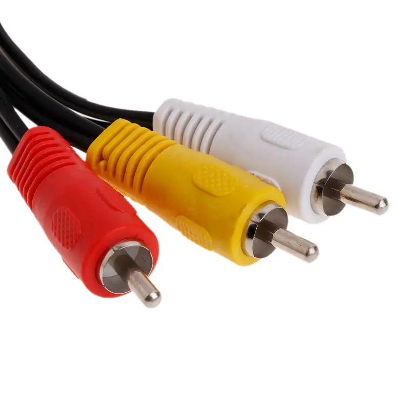 1 шт. 3 RCA штекер Джек 6 гнездовой разъем Разветвитель Аудио Видео AV Кабель