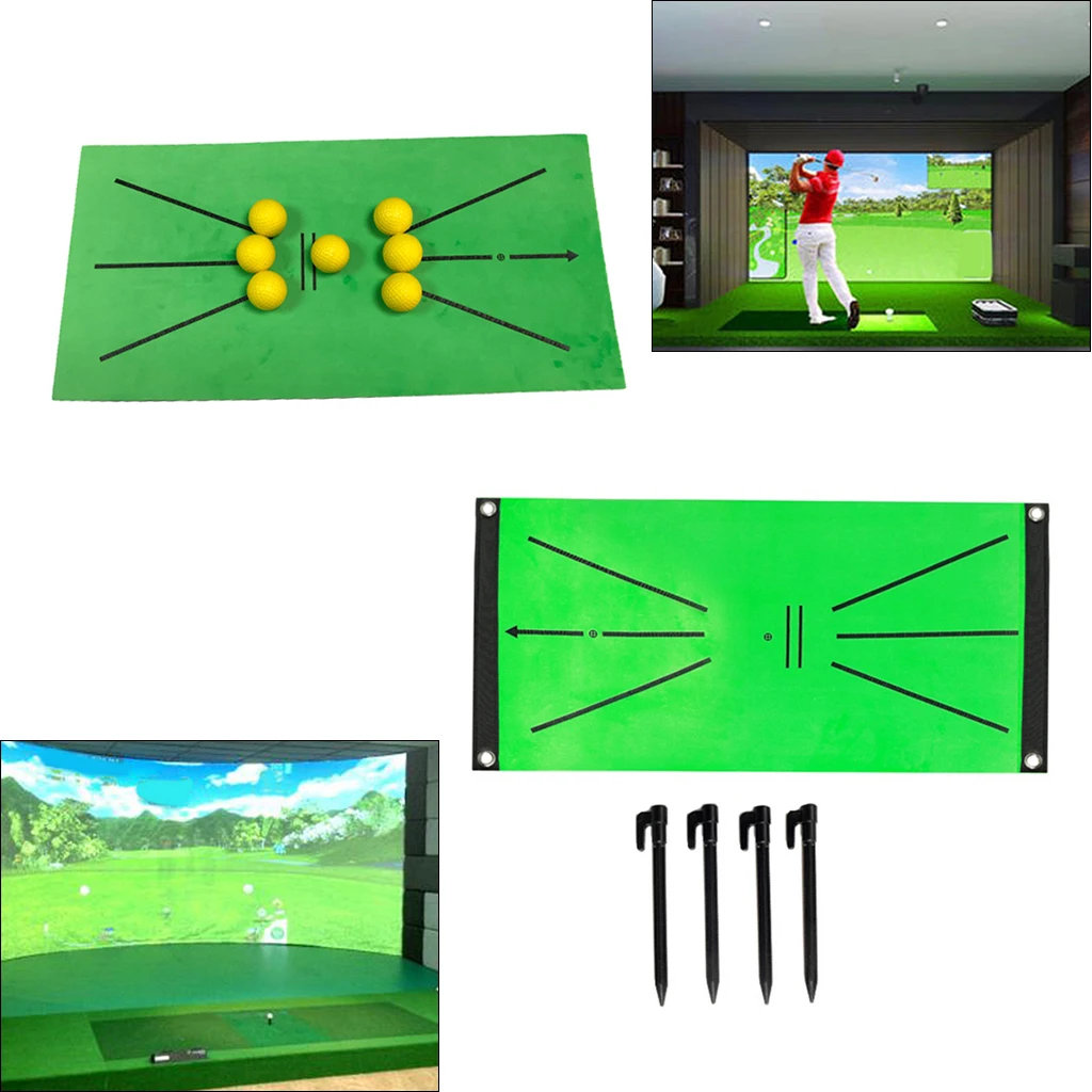 

Golf Hitting Mat Swing Detection Batting Game Training Aid Portable Foldable Golf Practice Training Mat For Home Office Indoor