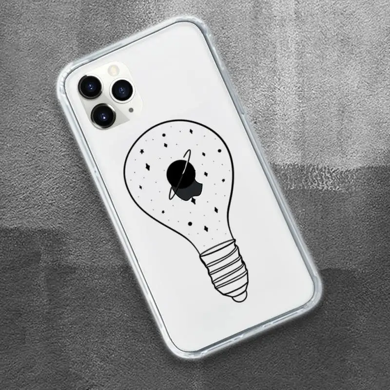 

Starry universe paper plane travel map Phone Case Transparent for iPhone 11 12 mini pro XS MAX 8 7 6 6S Plus X 5S SE 2020 XR