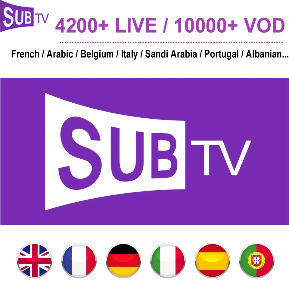 1 год обновления Sub tv французский арабский бельгийский голландский IP tv Abonnement для Android tv Box m3u Enigma2 VOD